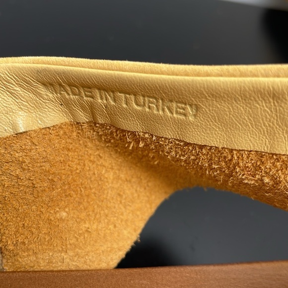 Oker April Shoe Nubuck Leather Sandal Yellow Orange US10.5 EU41 New - Picture 9 of 9